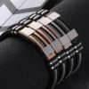 Men’s Stainless Steel and Silicone Black Bracelet Sale 