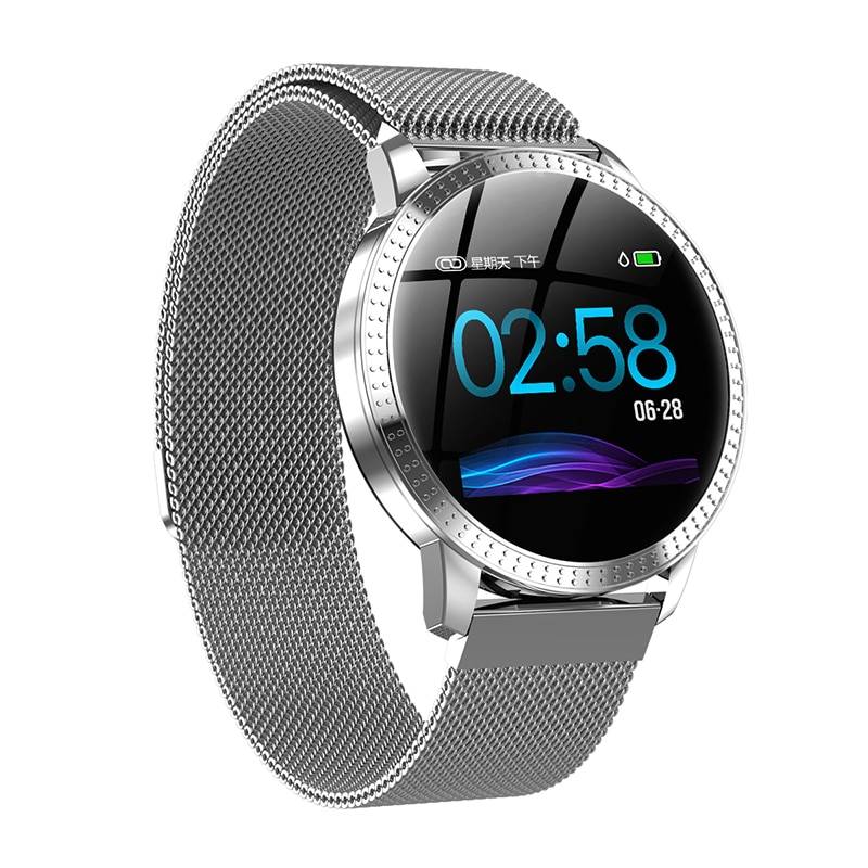 Women's Fashion Round Smart Watch with Heart Rate Monitor