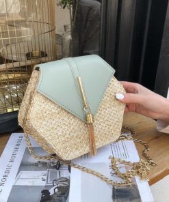 Women’s Hexagon Shaped Straw Bag Sale