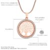 Women’s Tree Of Life Crystal Round Pendant Necklace Sale