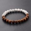 Elastic Natural Wood Beads Bracelet Sale 