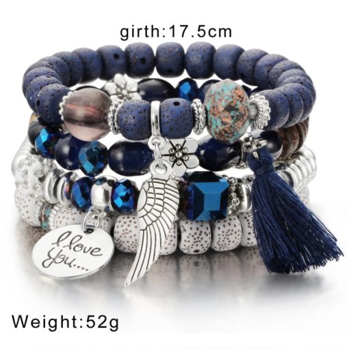 Women’s Boho Style Stone Charm Bracelet Sale