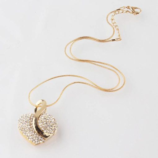 Fashion Gold Crystal Jewelry Set Budget Friendly Gifts