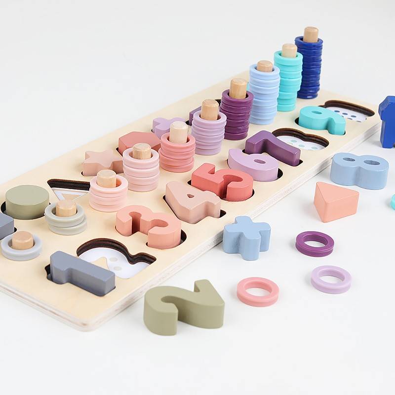Kid's Wooden Puzzle Math Toy