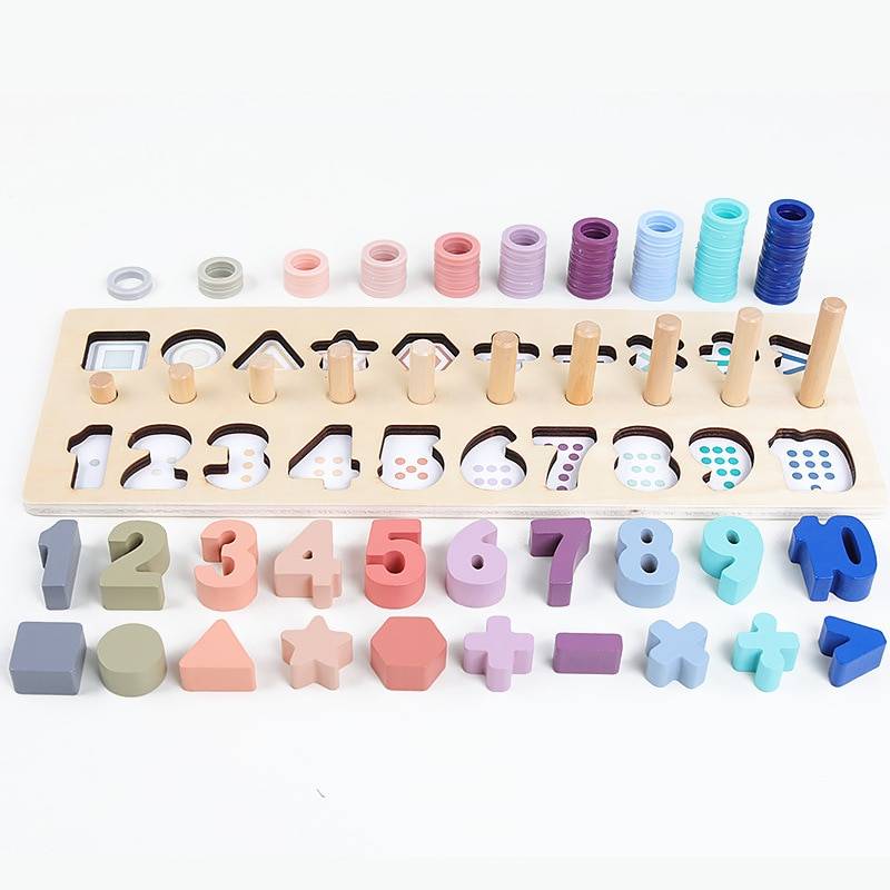 Kid's Wooden Puzzle Math Toy