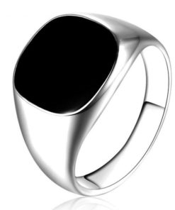Classic Black Enamel Ring Budget Friendly Accessories