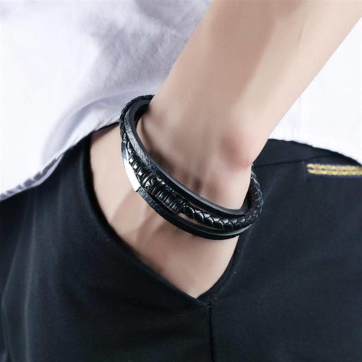 Trendy Genuine Leather Men’s Bracelet Budget Friendly Accessories