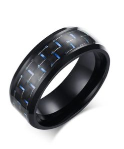 Men’s Steel Geometric Patterned Ring Budget Friendly Accessories