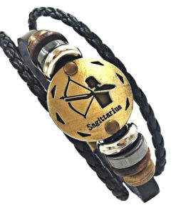 Fashion Zodiacal Leather Unisex Bracelet Budget Friendly Accessories
