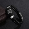 Men’s Braided Leather Bracelet with Magnetic Clasp Budget Friendly Accessories
