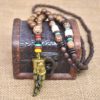 Boho African Style Wooden Men’s Pendant Necklace Budget Friendly Accessories 