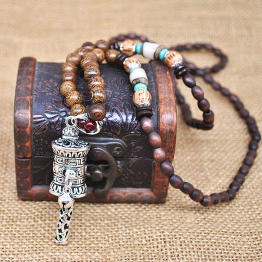 Boho African Style Wooden Men’s Pendant Necklace Budget Friendly Accessories