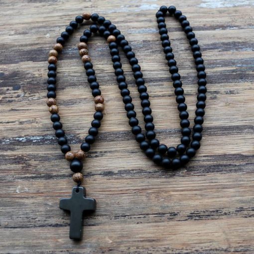 Wood Beads With Black Stone Budget Friendly Accessories