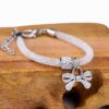 Lovely Bow Pendant Crystal Bracelet for Girls Budget Friendly Accessories 