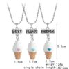 Trendy Ice-Cream Shape Resin Pendant Necklace for Girls Budget Friendly Accessories 