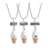 Trendy Ice-Cream Shape Resin Pendant Necklace for Girls Budget Friendly Accessories 