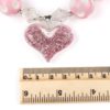 Lovely Heart Shape Plastic Pendant Necklace for Girls Budget Friendly Accessories 
