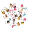 Cute Simulation Food Adjustable Rings Set for Girls Budget Friendly Accessories