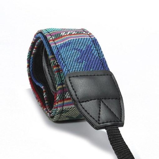 Geometric Patterned Cotton Camera Strap Budget Friendly Gifts