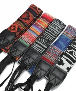 Geometric Patterned Cotton Camera Strap Budget Friendly Gifts