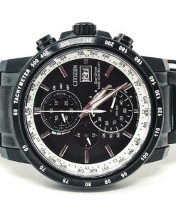 Citizen Ecodrive AT8175-58E Men’s 43mm World Time Black Atomic Radio Controlled New Collections Watches Mens Watches