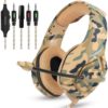 Camouflage Printed Headphones with Microphone Cool Tech Gifts 