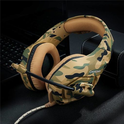Camouflage Printed Headphones with Microphone Cool Tech Gifts