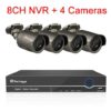 8CH NVR and 4 Cameras
