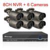 8CH NVR and 6 Cameras