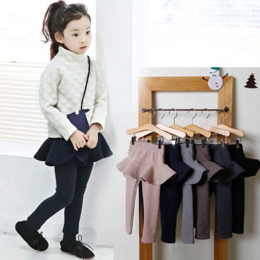 Girl’s Plain Cotton Pants with Skirt Accessories Children's