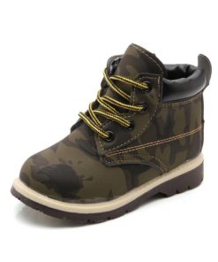 Camouflage Leather Boots for Boys Shoes Kids Shoes
