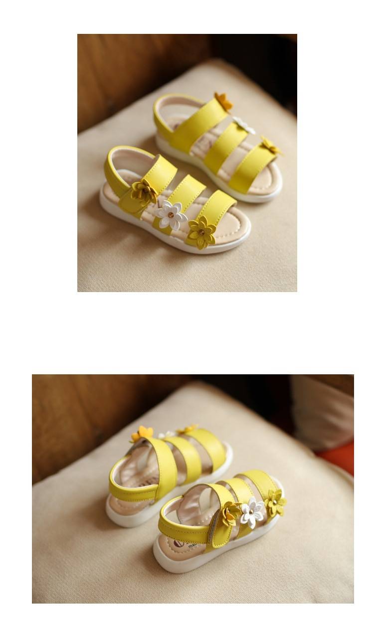 Girl's Cute Sandals with Flowers
