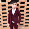 Boy’s Plaid Three Pieces Suit Set Clothing Sets Children's Boy Clothing 