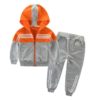 Children’s Hooded Jacket with Striped Pants Sports Suit Clothing Sets Children's Boy Clothing 