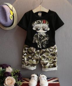 Boy’s Summer Camouflage Printed Clothing Set Clothing Sets Children's Boy Clothing