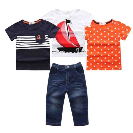 Boys’ Casual Clothes Set with O-Neck Clothing Sets Children's Boy Clothing