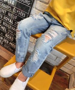 Sharp Boy’s Ripped Loose Jeans Jeans Children's Boy Clothing