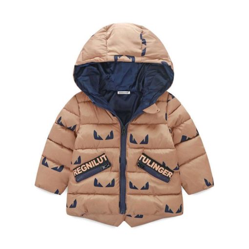 Waterproof Kids’s Hooded Printed Jacket Outerwear & Coats Children's Boy Clothing
