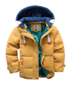 Warm Hooded Coat for Boys Outerwear & Coats Children's Boy Clothing