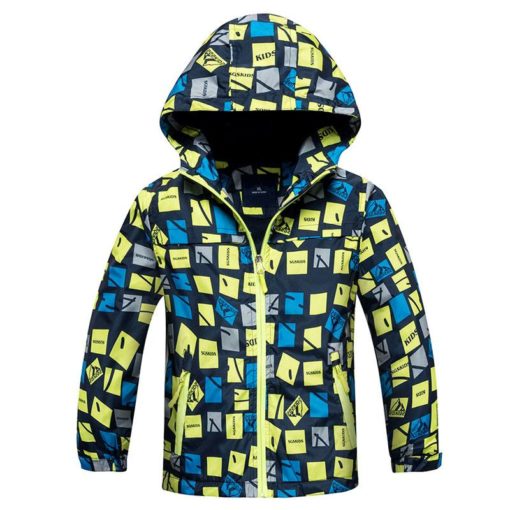 Boy’s Autumn Waterproof Windproof Jacket Outerwear & Coats Children's Boy Clothing