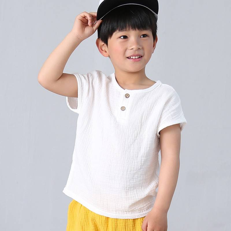 Boy's Plain Cotton Shirt