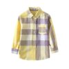 Boys’ Long Sleeved Cotton Shirt with Turn-Down Collar Shirts Children's Boy Clothing 