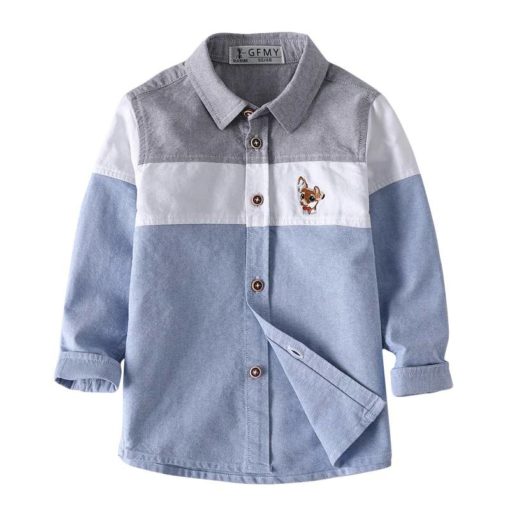 Boys’ Long Sleeved Striped Cotton Shirt Shirts Children's Boy Clothing