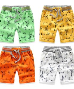 Boys’ Loose Printed Cotton Shorts with Elastic Waist Shorts Children's Boy Clothing