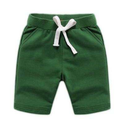 Boys' Plain Cotton Shorts with Drawstring