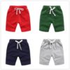 Boys’ Plain Cotton Shorts with Drawstring Shorts Children's Boy Clothing