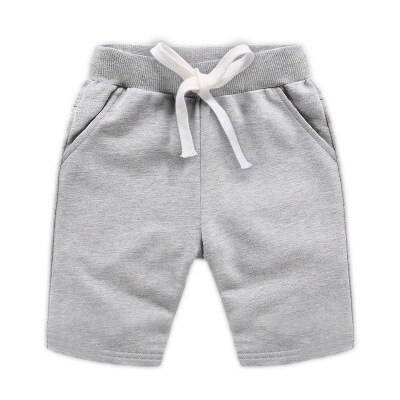 Boys' Plain Cotton Shorts with Drawstring