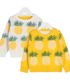 Pineapples Printed Sweater for Kids Sweaters Children's Boy Clothing
