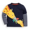 Boys Animal Printed Cotton Long Sleeve T-Shirts Children's Boy Clothing 