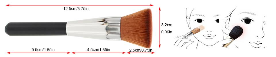 Flat Kabuki Professional Makeup Brush
